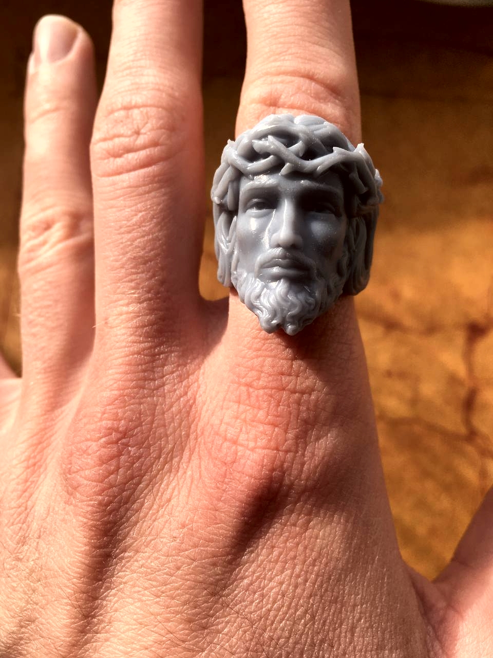 Jesus Ring 3D print model