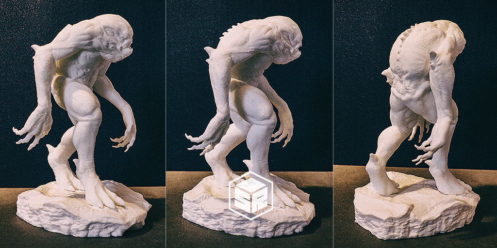 Creature humanoid on rock