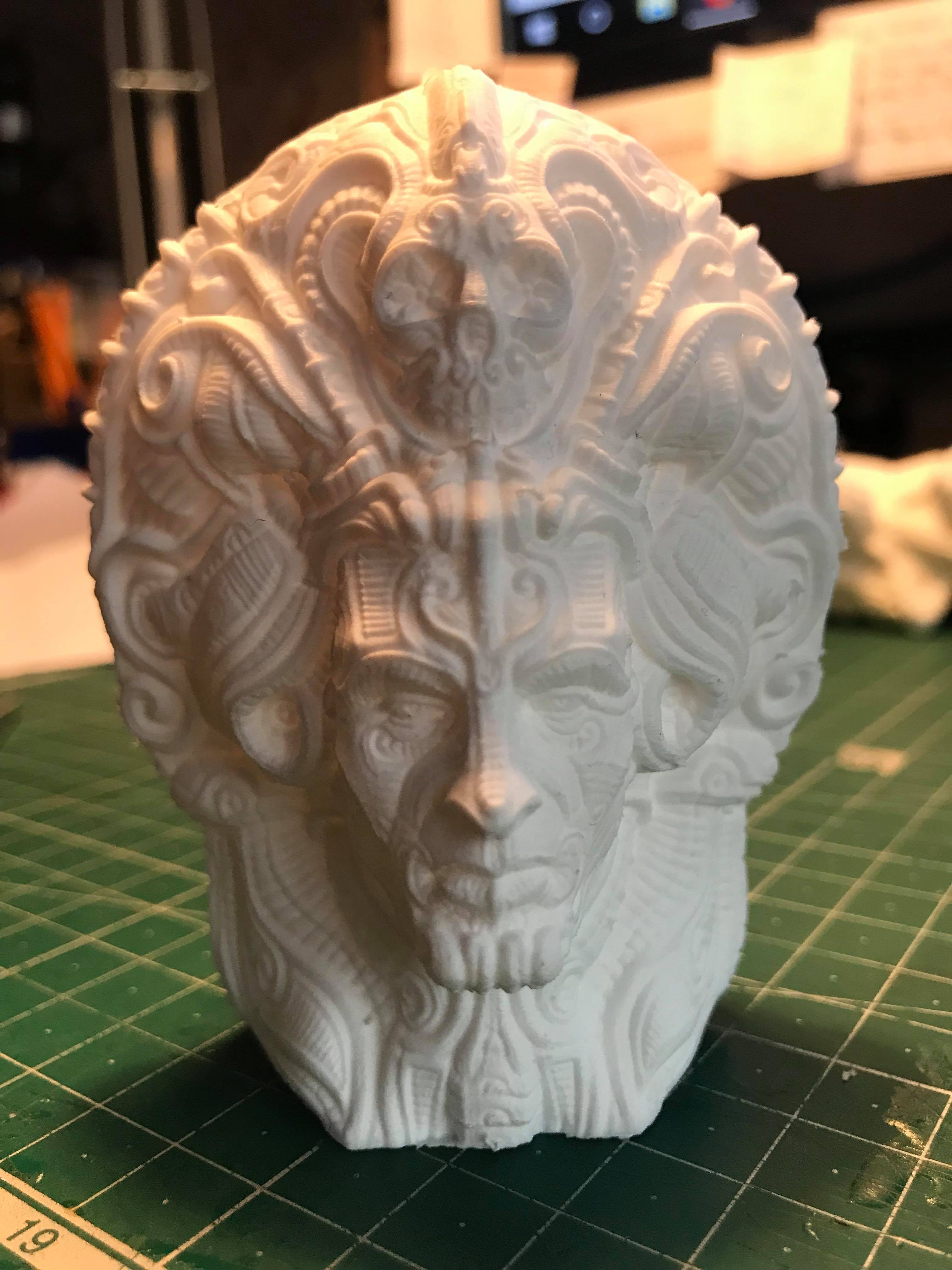 Cosmonaut rainbow colored statue