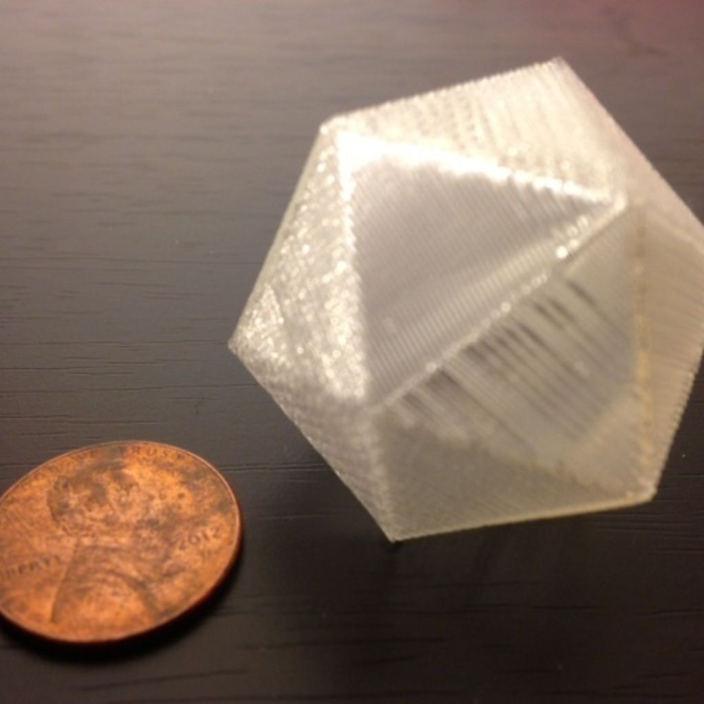 Tiny icosahedron surprise ball