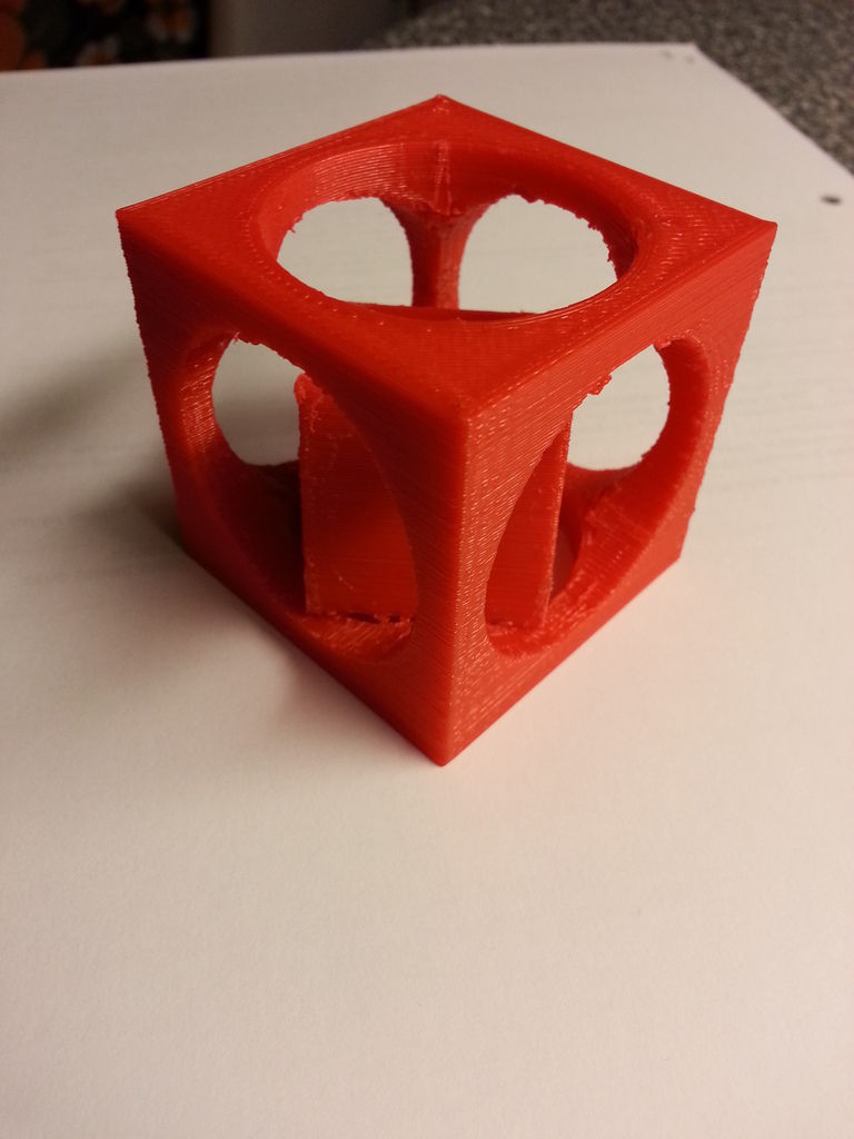 Impossible cube inside a cube - Printer test