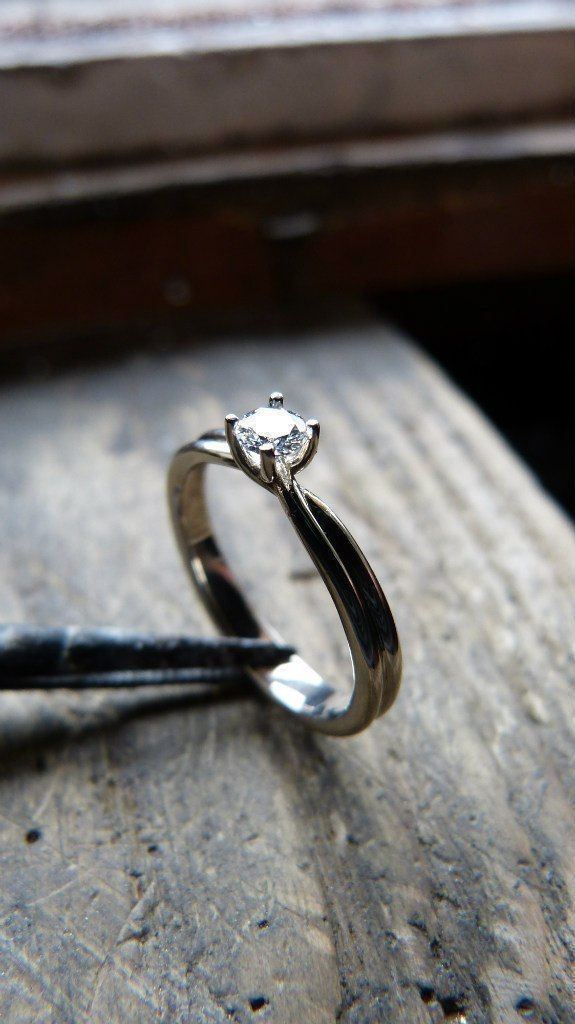 engagement ring with diamond