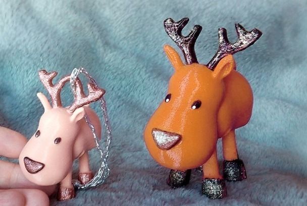 Reindeer 3D and necklace