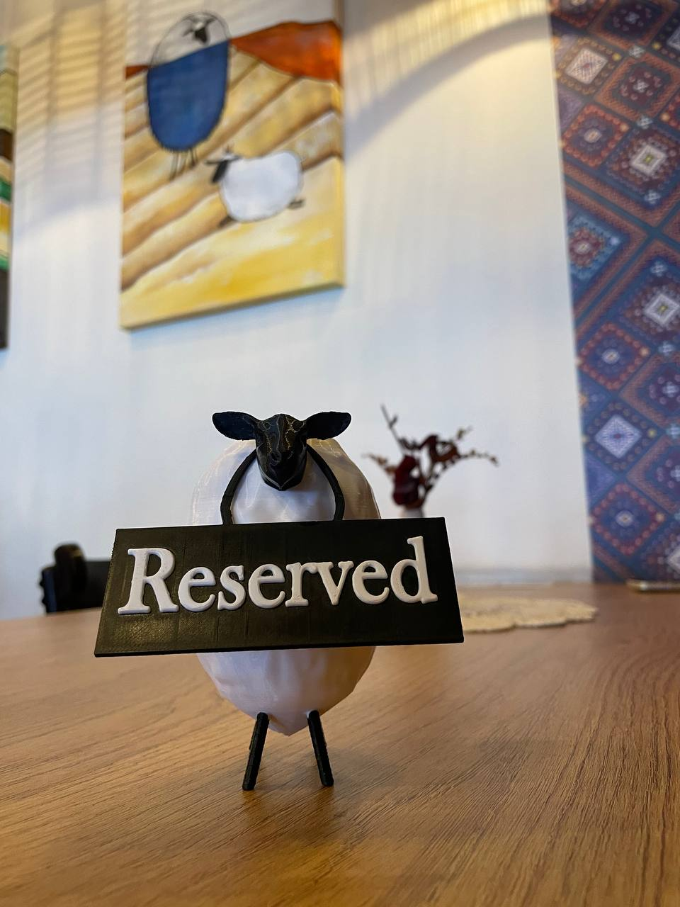 3D Printing a Cute Sheep Reserved Table Sign